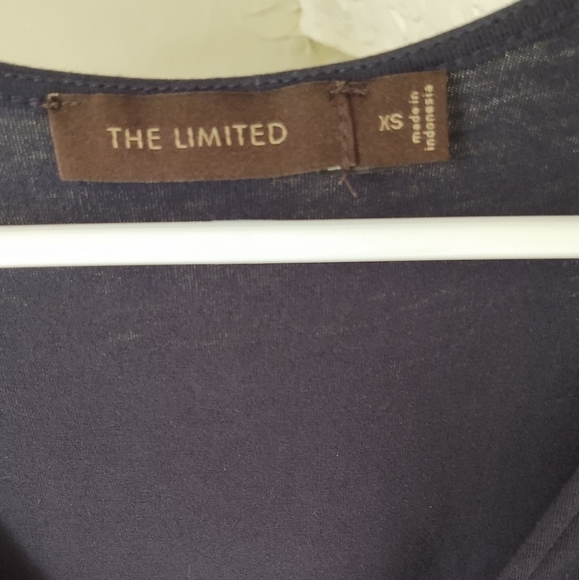 THE Limited | Navy Sleeveless Ruffle Shirt - Picture 6 of 6